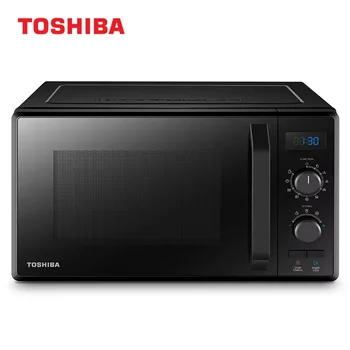 Toshiba MW2-AG23P(BK) Forno a microonde 3 in 1 con grill e piano cottura combinato, 23 L, timer a piastra rotante, MW2-AG23P(BK) 1