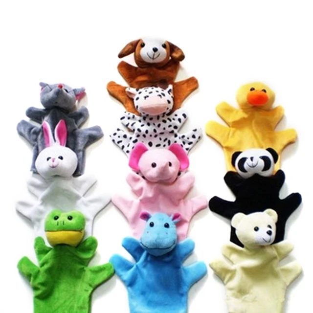 Lovely Soft Hand Puppet Fidget Gloves Giftbox Goodie Bag Filler Interactive Kids Animal Toy New Year Prank Finger Toy 1