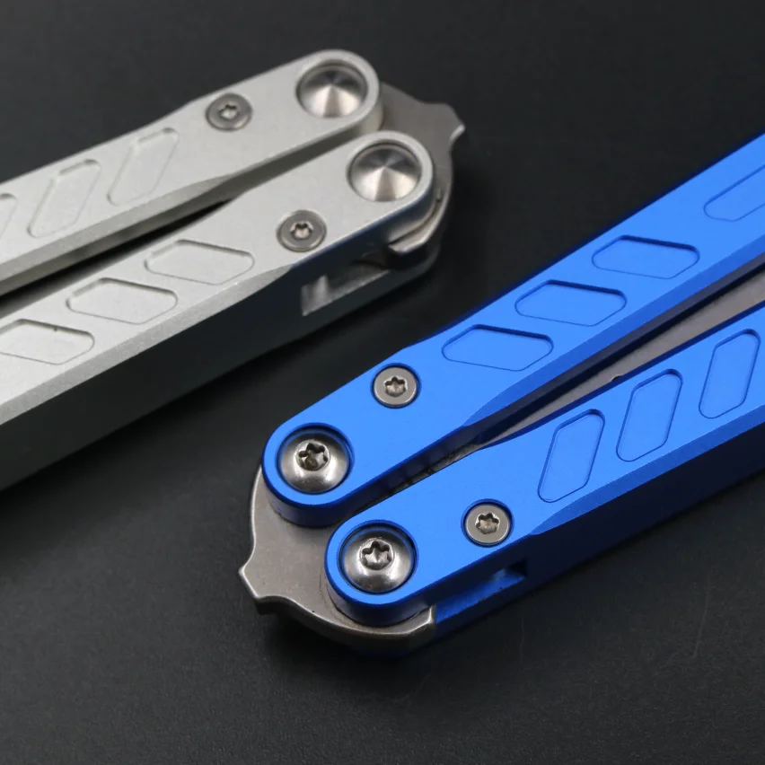 Theone HiddenArrow Balisong Trainer Butterflyknife Flipper Trainer Safe EDC  Outdoor Knife Bushings System Aluminum Handle