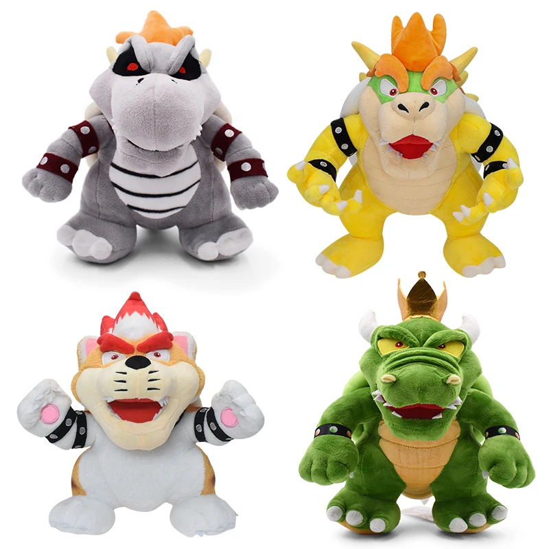 Cartoon Mario Bowser Wedding Dress Bowser Green Bowser Plush Toys Anime Soft Stuffed Dolls Birthday gift for Kids