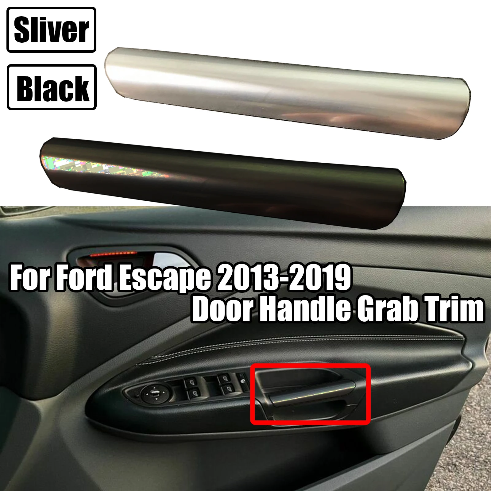 

Для 2013-2019 Ford Escape Передняя Автомобильная дверная ручка захват отделка молдинг черный CJ5Z7822620BA CJ5Z7822621BA Левая Правая Замена