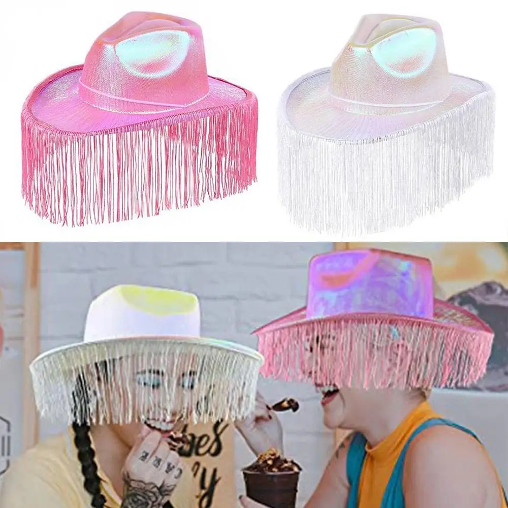 

Funny Cosplay Costume Party Rhinestone Western Hat Headwear Bachelorette Party Hat Cowboy Hat Glitter Cowgirl Hats