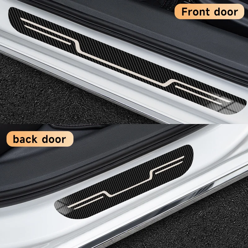 Premium Stainless Steel Car Door Sill Protector Cover - Stylish & Durable Exterior Accessory