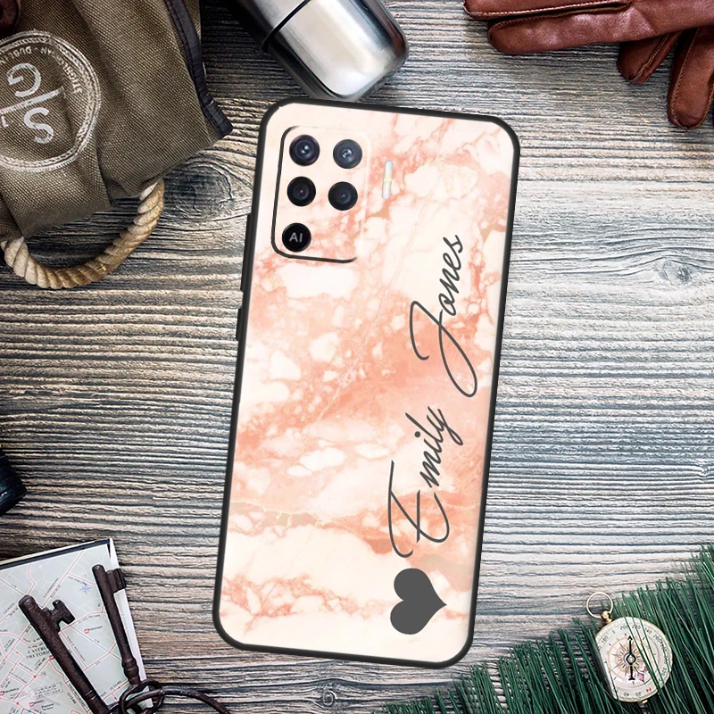 Personalized Custom Marble Initial Name Phone Case