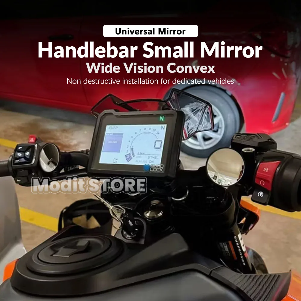 Enhanced Motorcycle Circular Rearview Wide-Angle Mirror