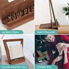 Now Playing Vinyl Record Stand Retro Holder for Vinyl Record Wood Record Display Stand LP Vinyl Gift Ideas Turntable Accessories 3