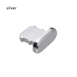 Metal Charger Port Anti - Dust Plug Stopper - Premium Phone Accessory Charging Cap Cover (Silver)