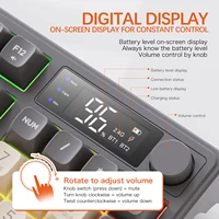 M96 Bluetooth Keyboard Wireless FREEWOLF Screen Gaming Keyboard,Electronic Screen, Multi-Device Connection,Ergonomics Gaming - Image 4