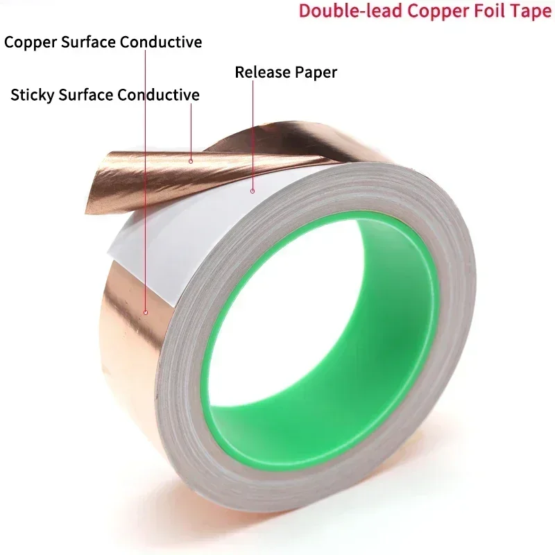 Conductive Adhesive Copper Foil Tape - Various Widths - 20m Roll - Ideal
