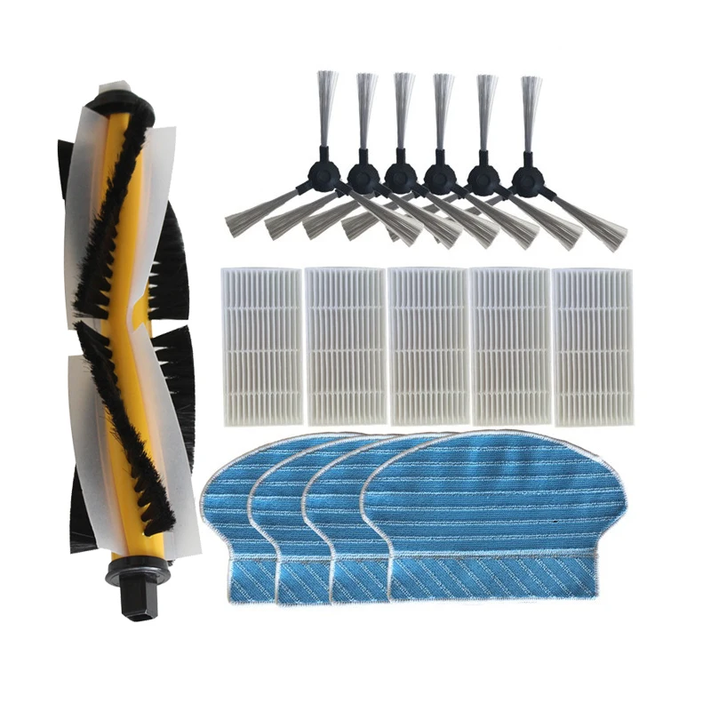 

Vacuum Cleaner Roller Side Brush Hepa Filter Mop Cloth Rags for AMIBOT FLEX H2O CONNECT Robotic Vacuum Cleaner Parts Accessories