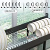 Over The Sink Dish Drying Rack Dust Proof for Kitchen Stainless Steel Drain Shelf Multi Organizer Cabinet Dish Rack Drying 3