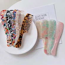 

1pcs Acetate Anti-static Massage Comfortable Colorful Hair Combs Hairdressing Comb Hair Brush For Women Girls Hair Styling Tools