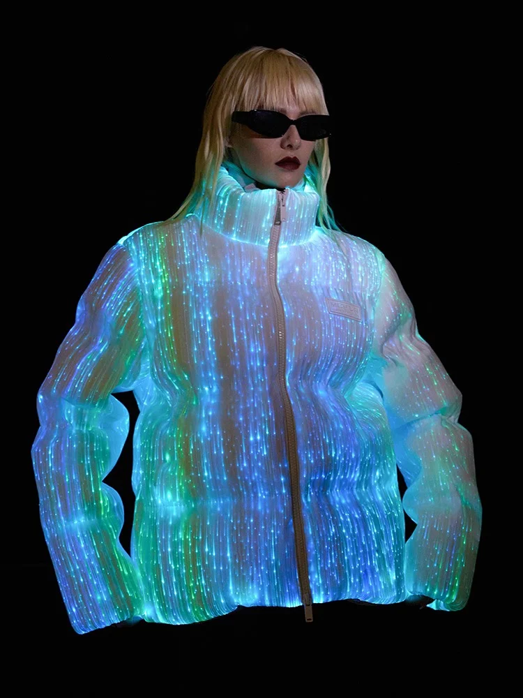 

Cyberpunk Future Scenery Fiber Clothes Luminous Clothes Fiber Down Garments Cool, Exquisite, Funny, Leisure, Comfortable Birthda