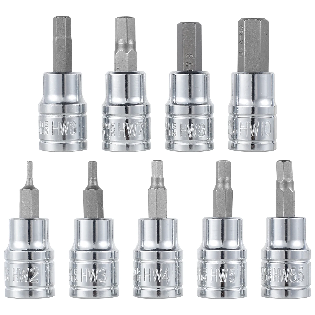9Pcs Hex Bit Socket Set Sturdy Allen Key Sockets Professional 3/8inch Drive Drill Metric Tools