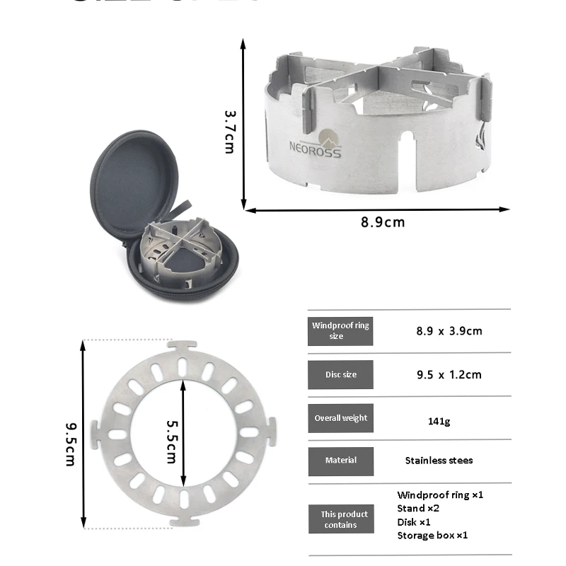 Camping Gas Burner Wind Shield for SOTO ST-310 ST-340 ST330 Alcohol Stove Rack Windscreen Spider Furnace Picnic Accessories