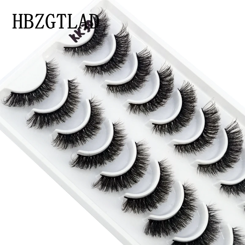 Nieuwe 10 Pairs 3d Faux Nertsen Valse Wimpers Natuurlijke Lange Rommelig Nep Wimpers Kriskras Make Lashes Extension Pluizige Wimpers