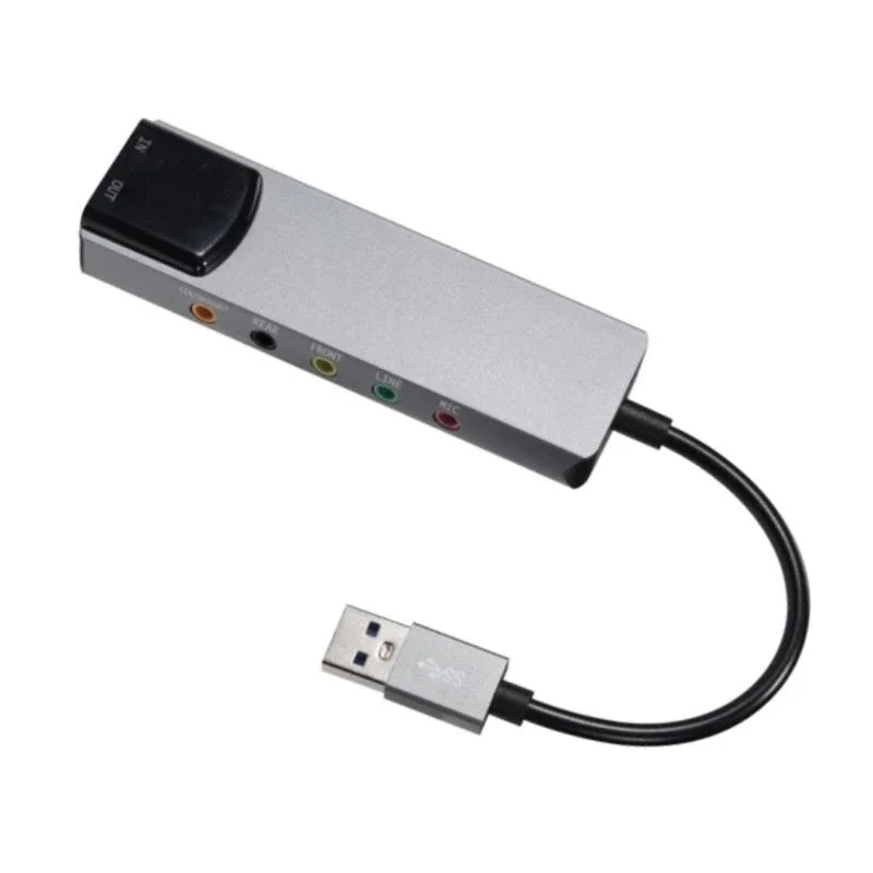 USB 사운드 인터페이스 전문적인 품질의 사운드 편집을 위한 마이크 입력, 라인 입력, SPDIF 광학이 포함된 외부 사운드 카드