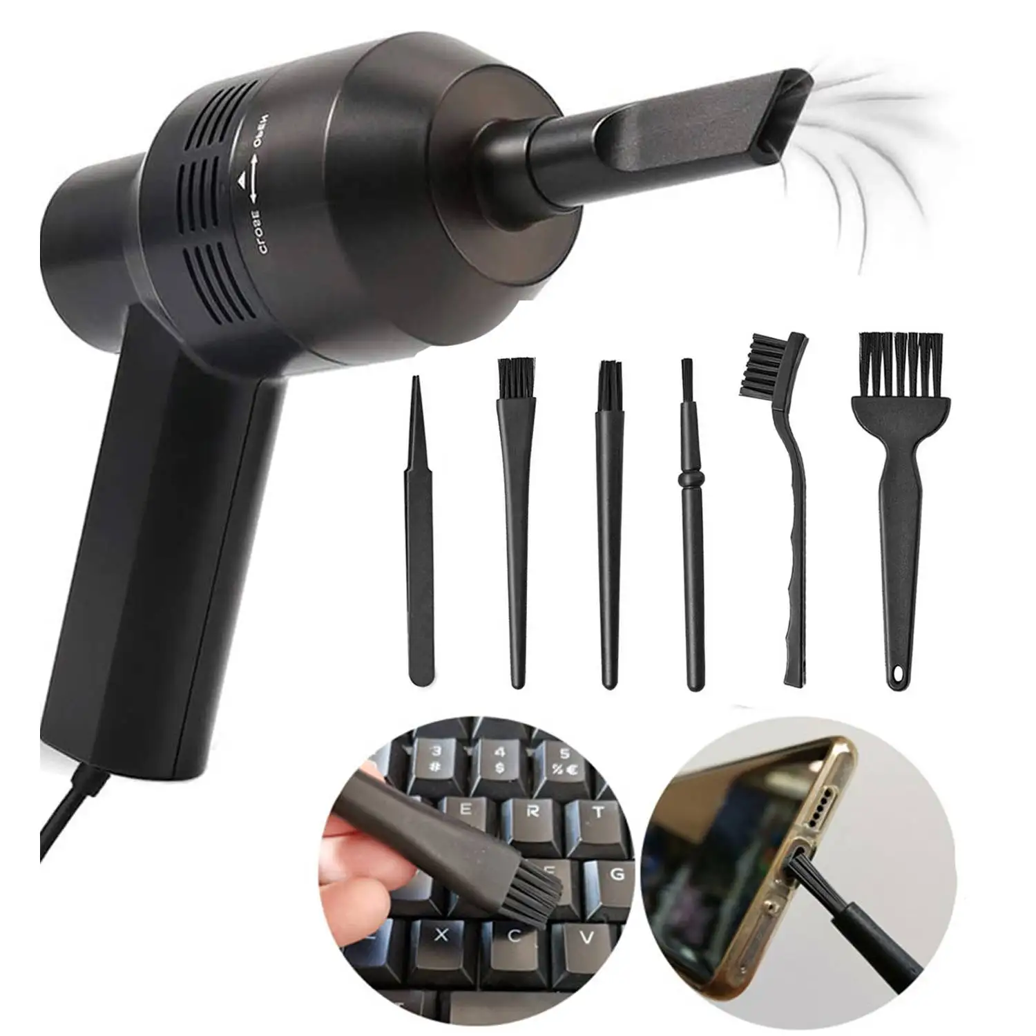Limpiador Portatil Kit Di Pulizia Della Tastiera Mini Aspirapolvere Computer Laptop Phone Spazzole Antipolvere Antistatiche Accessori