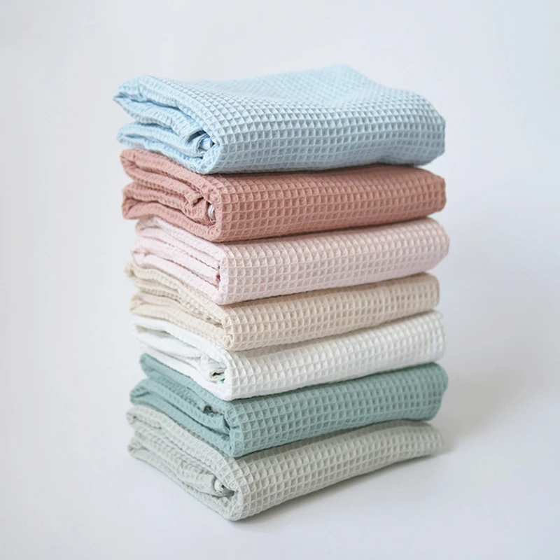 

Waffle Baby Swaddle Blanket Towel Cotton Newborn Receving Blankets Wrap Stroller Blanket Bedding Items Infant Nap Bedding Cover