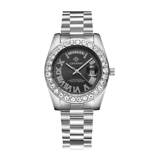 silver black