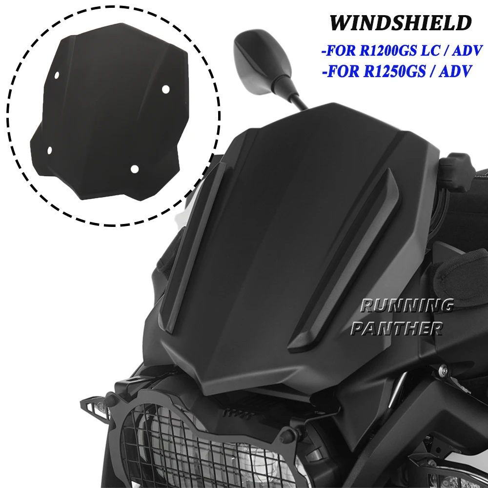 

Motorcycle Windshield Windscreen Wind Screen Black For BMW R 1200 GS LC 2013- R1200GS LC ADV 2014- R1250 GS R1250GS Adventure