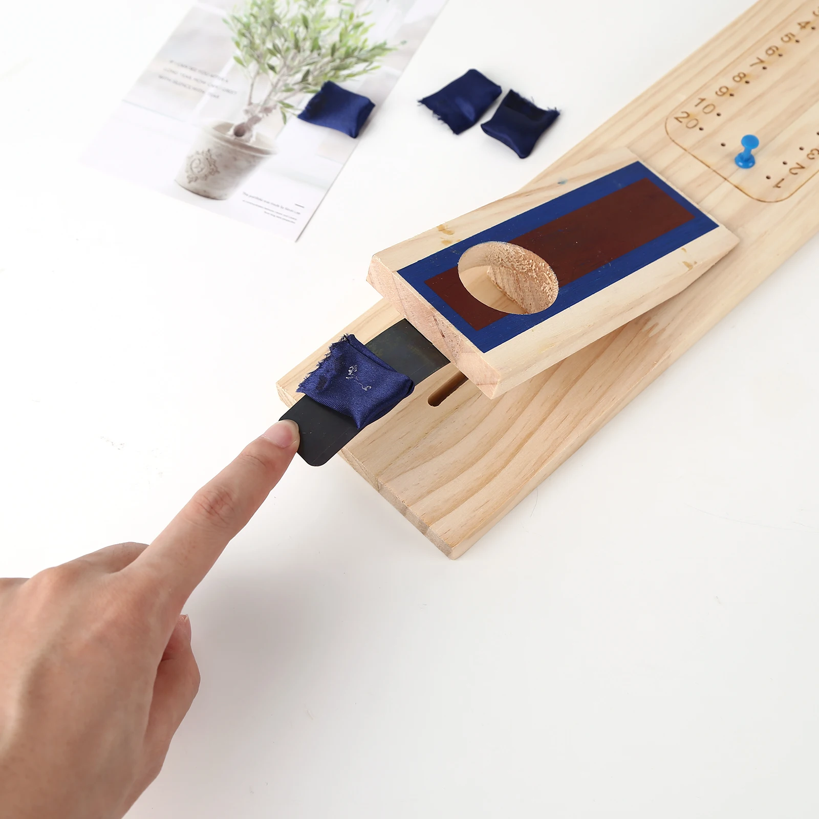 클래식 콘홀 세트 미니 휴대용 콘홀 보드 8개의 콩백 토스 게임 어린이 크리스마스 생일 선물