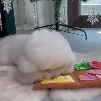 Menu Shape Cute Hidden Food Smell Mat Training Puzzle Dog Slow Detoxing Physical Consumption Interactive Pet Toy 5