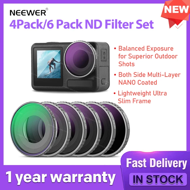 NEEWER ND8 ND16 ND64 CPL Filter Set For DJI Osmo Action 4 Lightweight Ultra  Slim Frame Both Side Multi-Layer NANO Coated - AliExpress