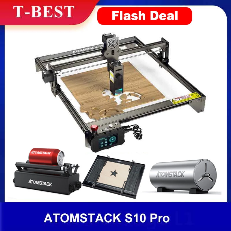 New Atomstack S10 Pro 50w Cnc Desktop Diy Laser Engraving Cutting