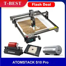 New ATOMSTACK S10 Pro 50W CNC Desktop DIY Laser Engraving Cutting Machine 410x400mm Engraving Area Fixed-Focus Ultra-thin Laser