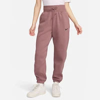 Nike véritable nouveautés femmes taille haute doublé polaire ample cordon pantalon de sport DQ5888-208 1