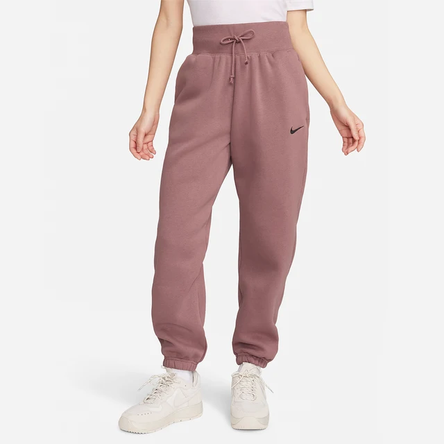 Nike véritable nouveautés femmes taille haute doublé polaire ample cordon pantalon de sport DQ5888-208 1