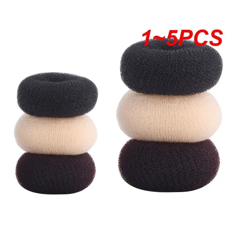 

1~5PCS M L Black/Brown/Ivory Hair Bun Maker Donut Bagel For Hair Tools Hairpin Hair Accessories For Women Styling Braids