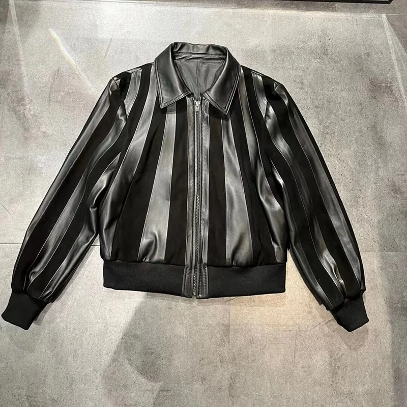 

Coat 100% Leather Women Sheepskin Jacket 2023 Fashion Natural Leather Coat H83