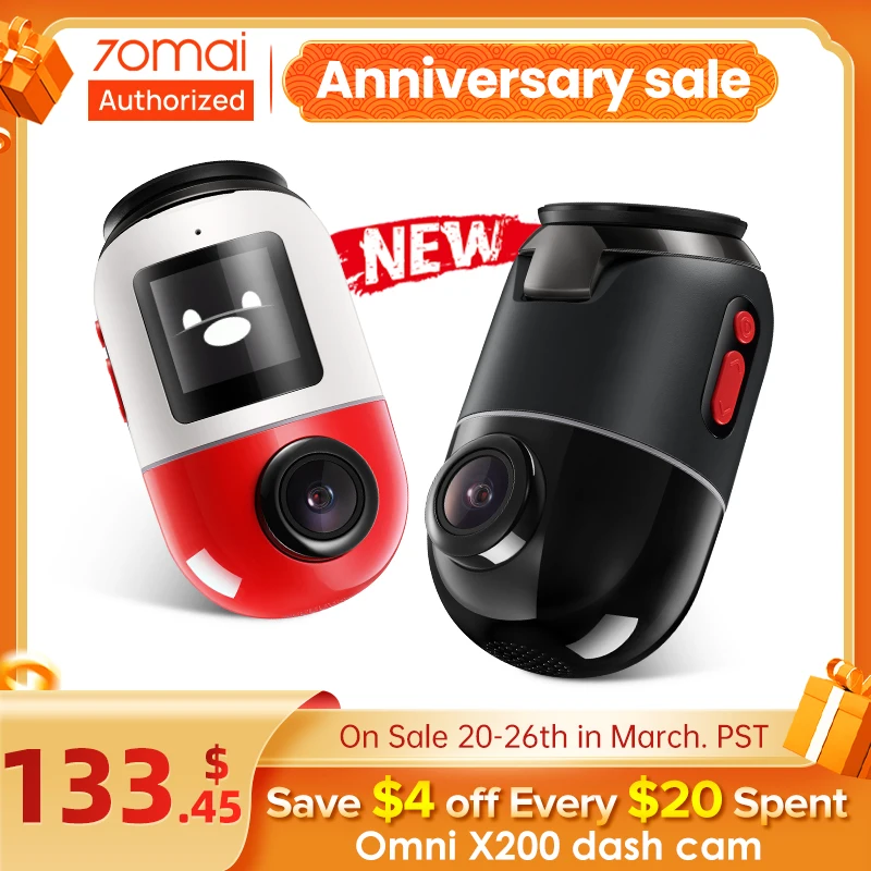 70mai Dash Cam Omni X200 60FPS GPS 360 Full View Design Car DVR AI 70mai-dash-cam-omni-x200-60fps-gps-360-full-view-design-car-dvr-ai