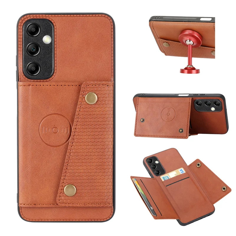 PU Leather Magnetic Holder Wallet Case with Card Slot