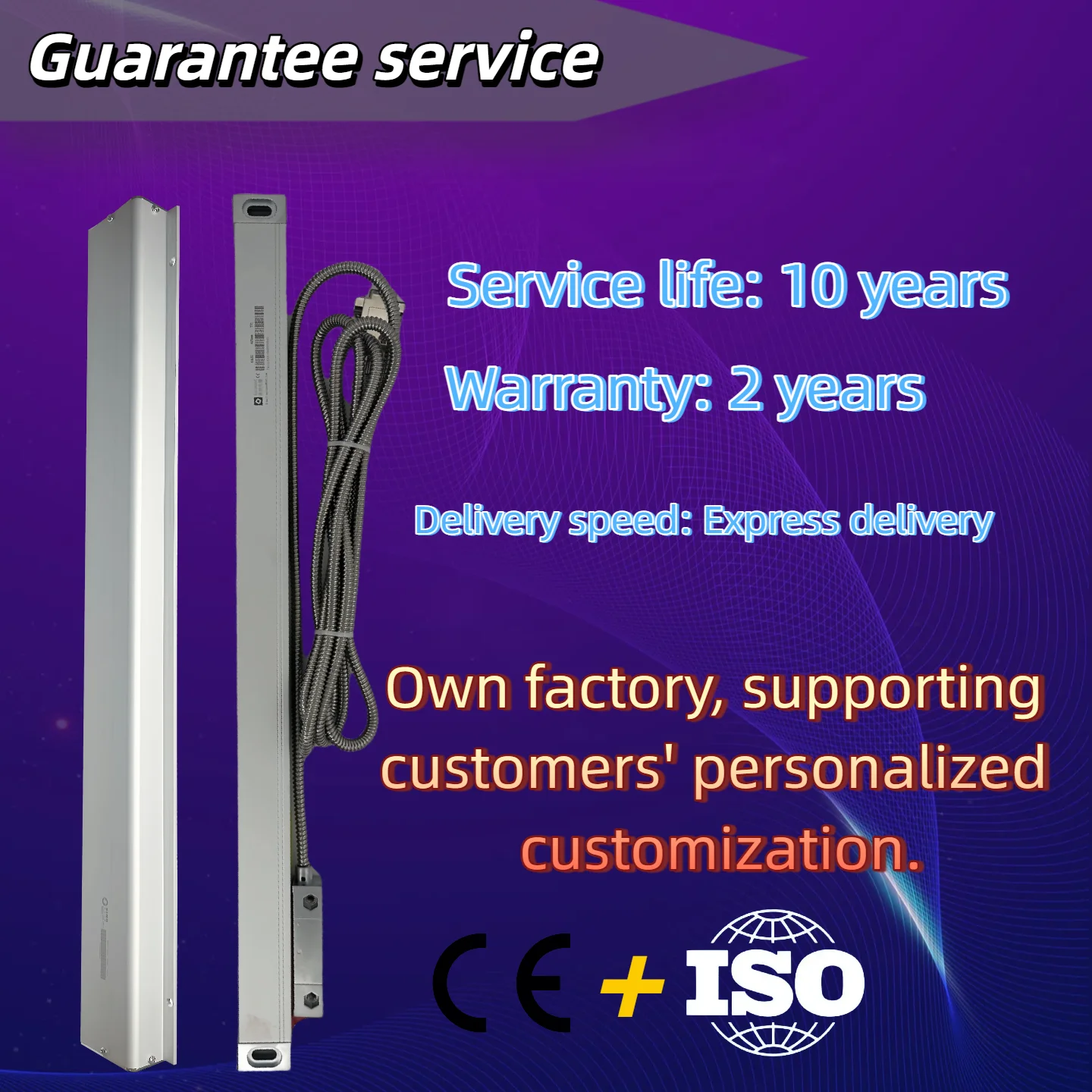 KA-300 ตะแกรงไม้บรรทัดSensor DRO 1um TTLแก้วLinear Scale 620 มม.-1020 มม.770 มม.820 มม.970 มม.สําหรับเครื่องกลึงโลหะเครื่อง 1