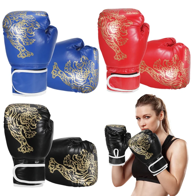 1 Pair Punching Training Workout Fight Exercise Mitts Kids Leather Boxing Gloves Kids Children Train Gym Glove Hand Protector 2