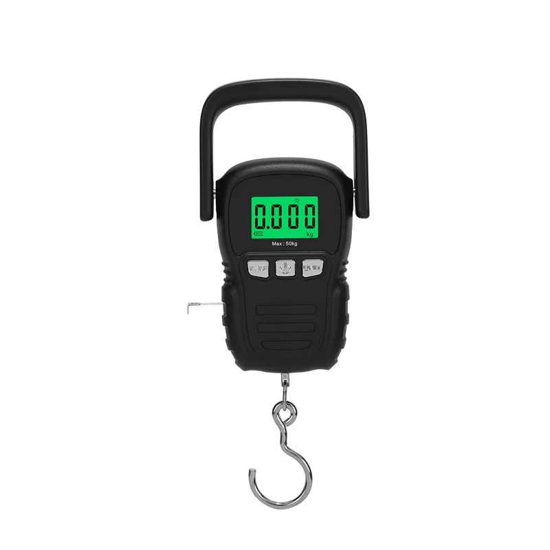 50KG Digital Fishing Scale with Ruler Portable Travel Luggage