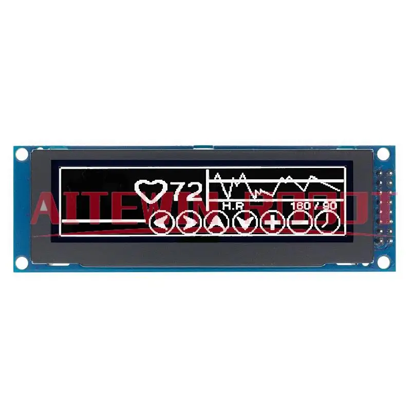 실제 OLED 디스플레이 3.12 256*64 25664 도트 그래픽 LCD 모듈 디스플레이 화면 LCM 화면 SSD1322 컨트롤러 지원 SPI
