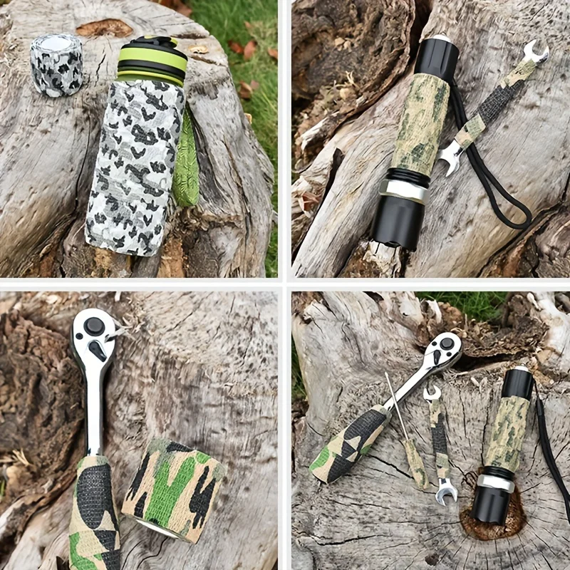 Kinesiology Tape 6 Roll Camouflage Outdoor Hunting Stealth Tape Elbow Pads Knee Brace Support Elastic Bandage Gym
