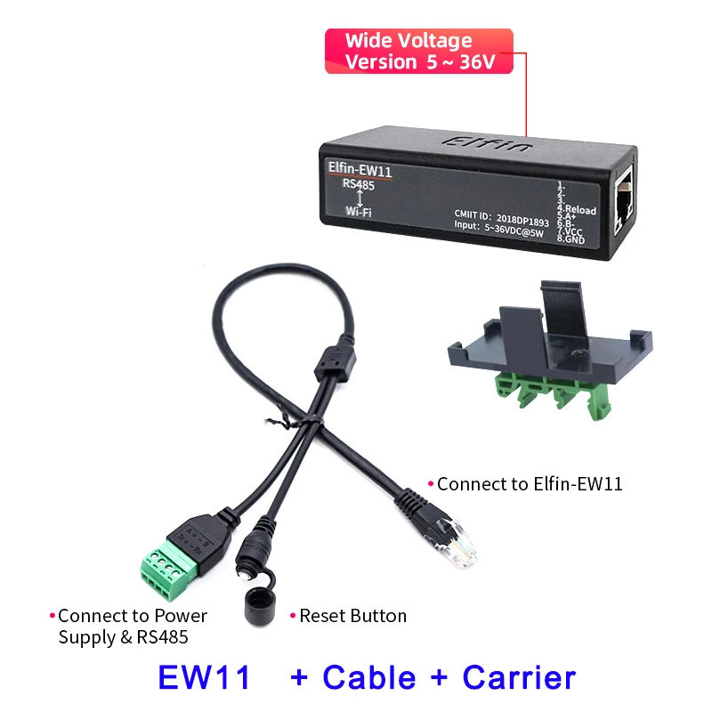 ตัวเลือกสินค้า แปลงสัญญาณ ModbusTCP RS485 WIFI พร้อม Web Server