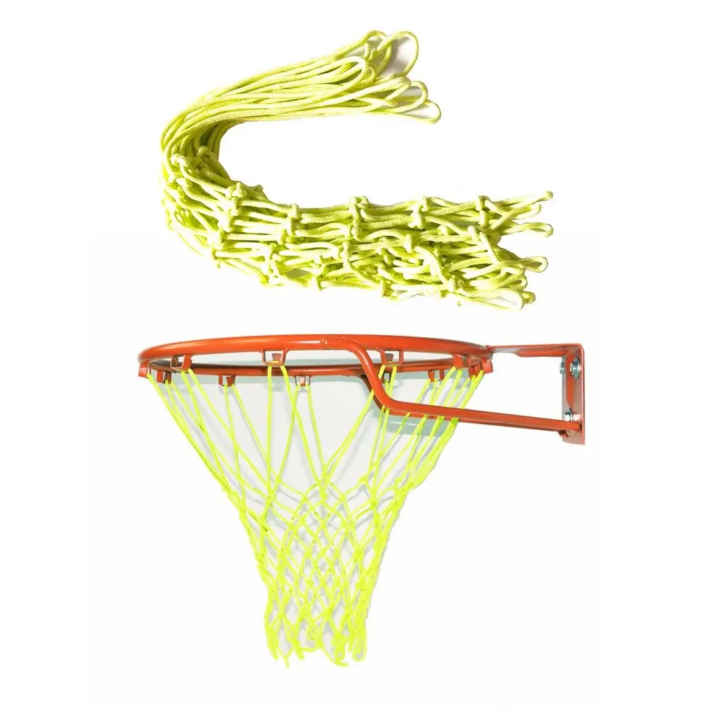 50cm Basketball Net Glow in the Dark Nylon Heavy Duty Basketball Net Standard Size Sun Powered Nightlight
