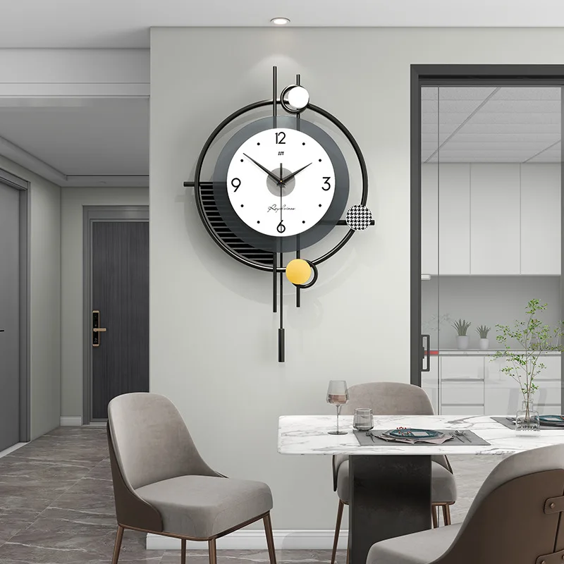 Hanging Clock Simple and Atmospheric Living Room Fashionable Restaurant Porch Wall Background Decoration Art wall clock