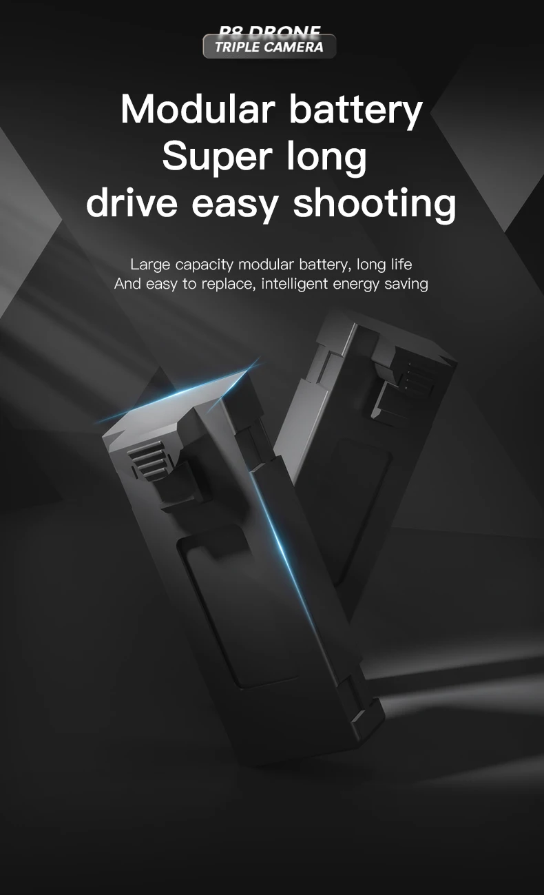 Lenovo-Drone professionnel P8 Pro 8K, caméra double HD 8K, moteur sans balais 5G, quadrirotor pliable, jouets cadeaux, 5000m