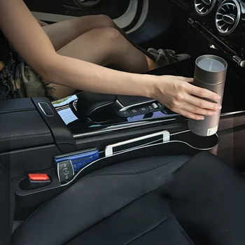 Car Seat Gap Filler Seat Crevice Storage Box Bag Between Seat Console Organizer Decoration Interior Car Accessories Dropshipping 2