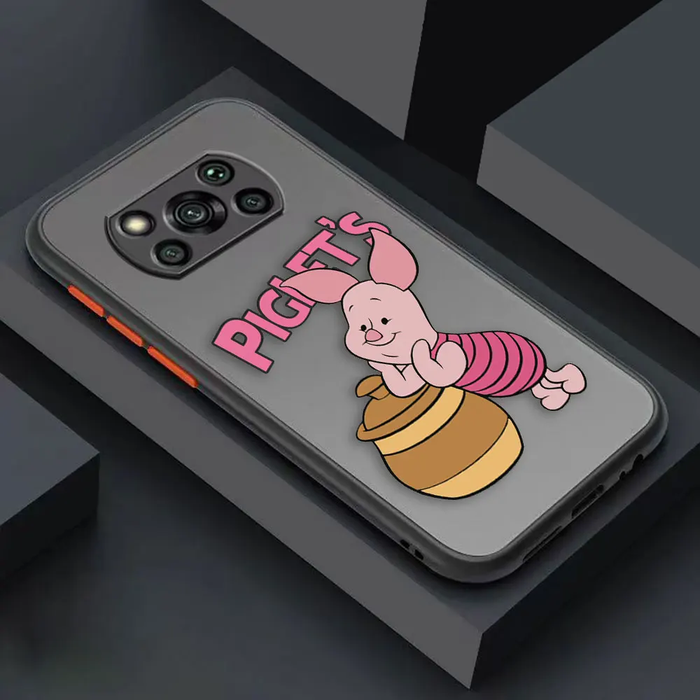 thumbnail image 1 of Funda mate para Xiaomi POCO X4 X3 X2 M4 M3 M2 F4 F3 GT F2 C40 CC9 PRO 4G 5G A3 MIX4 CIVI Funda Shell lindo Pink Piglet Anime, 1 of 5