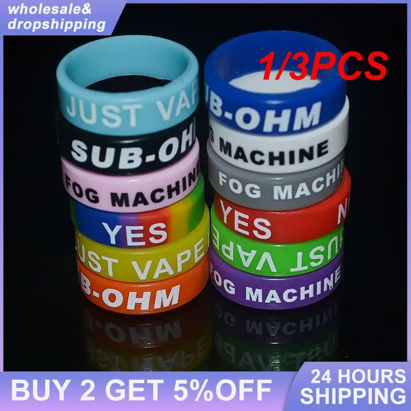 1/3PCS Silicone Rings Hypoallergenic Food Grade Flat Print New Arrival Men Women Wedding Rubber Bands Flexible