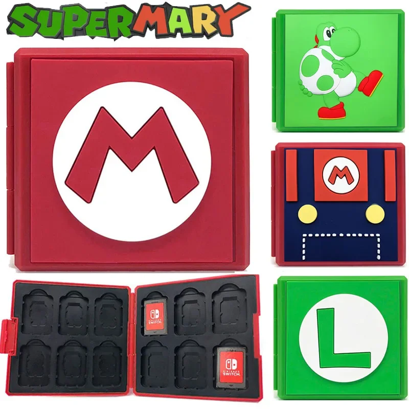 Super Mario Bros Ns Switch Oled Lite Custodia Per Schede Di Gioco Scatola Portatile Magnetica 3D Custodia In Silicone Shell Per Nintend Switch
