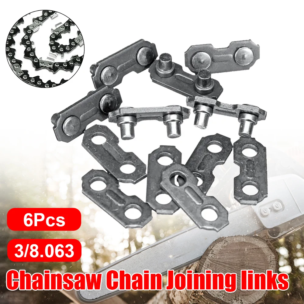 Chainsaw Chain 6pcs 3/8'' Chainsaw Chain Link Connectors F Oregon Type Repair Preset Straps For Chainsaw Preset Straps Practical Garden Tool chainsaw chain